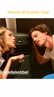 7-21-18 San Diego Comic Con Arielle Kebbel and François Arnaud Instagram