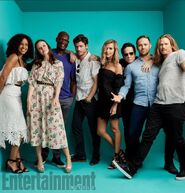 EW SDCC - Parisa Fitz-Henley, Sarah Ramos, Peter Mensah, François Arnaud, Arielle Kebbel, Yul Vazquez, Dylan Bruce, and Jason Lewis