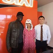 Peter Mensah and Arielle Kebbel at the Sixt