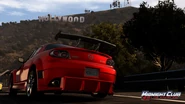 MCLA Mazda RX-8 Rear.jpg (151 KB) Rear view of a Mazda RX-8 racing in the hills of Los Angeles. The Hollywood Sign can be seen in the background.