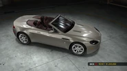 An Aston Martin V8 Vantage Roadster with it's top down