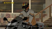 Julian in his motorcycle outfit.
