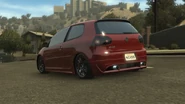 Rear view of a 2008 Volkswagen Golf R32 in Los Angeles.