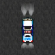 Patrol Car 1's reverse lights