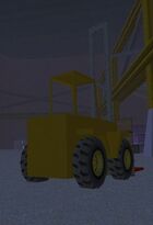 Rear view of a the second Forklift in the game.