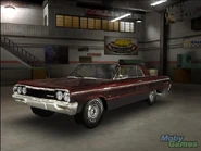 A Chevrolet Impala in the garage in Midnight Club 3: DUB Edition.