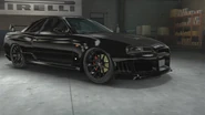 A Nissan Skyline in the garage in Midnight Club: Los Angeles.