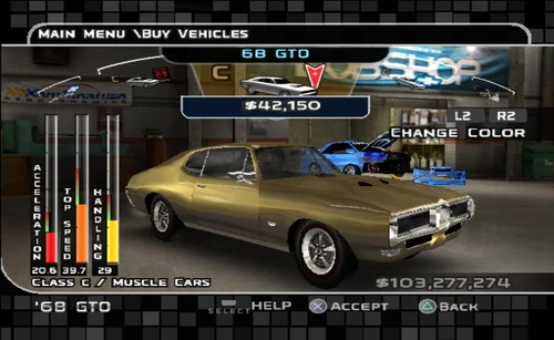 The stock GTO in Midnight Club 3