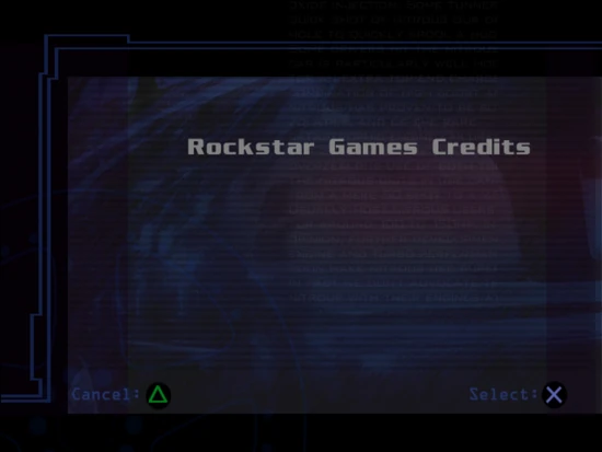 Rockstar Games credits: