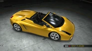 A Lamborghini Gallardo Spyder with it's top down