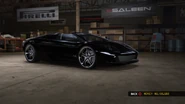The DUB Murciélago Roadster with the incorrect rims (TIS 09). (Rear quarter view)