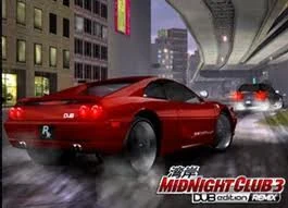 Rear view of a red Gemballa F355 drifting in Tokyo.