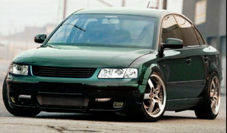 A real-life modified Volkswagen Passat B5.