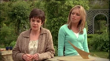 Fliss and Hilary in the Memorial Garden