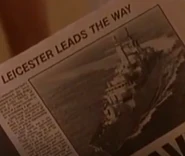 The Leicester as shown in the Navy News