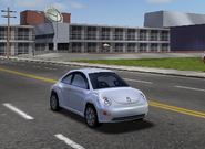 Silver VW New Beetle