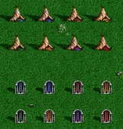 Traveller's tents and barriers