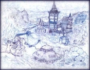 Faerie town view as drawn by Nowa Morisaku-Yu