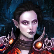 Yeshtar's prerelease portrait in Heroes VII