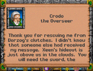 The look of Crodo's hero portrait was based strongly off of the unrelated NPC in Clouds of Xeen.