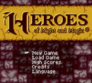 Heroes Game Boy starting screen