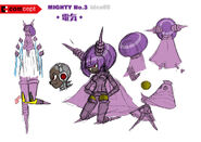 Concept art of Mighty No. 3's legs