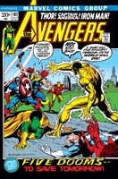 Avengers #101 "Five Dooms to Save Tomorrow!" Release date: April 11, 1972 Cover date: July, 1972