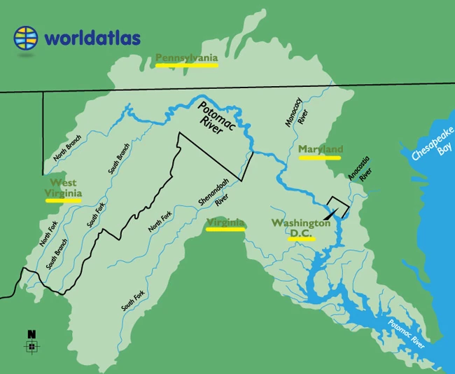 Potomac River On Map Potomac River | The Mighty Thor | Fandom