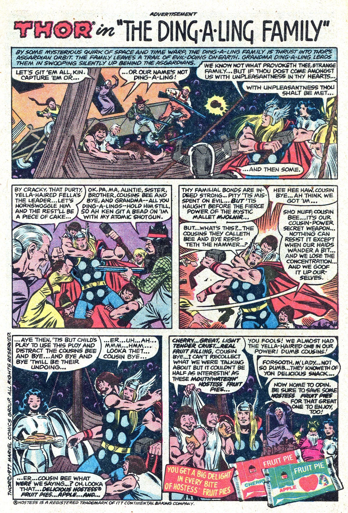 Hostess Fruit Pies Vol 1 1 The DingaLing Family The Mighty Thor