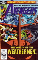 Avengers #210 "You Don't Need the Weathermen to Know Which Way the Wind Blows!" Release date: May 12, 1981 Cover date: August, 1981