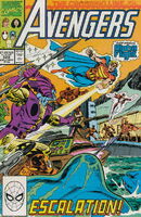 Avengers #322 "Bombs Away!" Release date: July 4, 1990 Cover date: September, 1990
