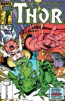 Thor #364 "Thor Croaks!" Release date: November 12, 1985 Cover date: February, 1986