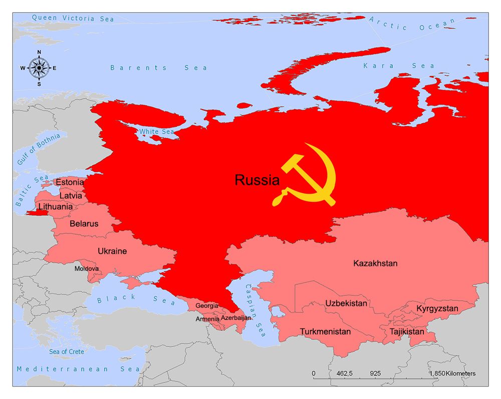 Как выглядела карта советского союза