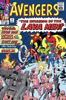 Avengers #5 "The Invasion of The Lava Men!" Release date: March 4, 1964 Cover date: May, 1964