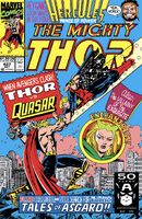 Thor #437 "Clash With Quasar!" Release date: August 28, 1991 Cover date: October, 1991