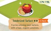 Tenderized tartare very rare