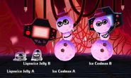 Encountering two Ice Coolmen alongside two Licorice Jellies in the Sinister Plant.