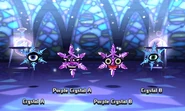 Encountering two Crystals and two Purple Crystals.