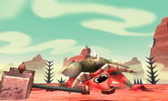 The "Traveler's Friend"otaur's defeat animation.