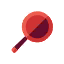 A cartoon frying pan with a white outline.