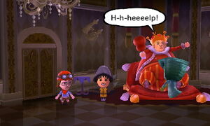 A Naughty Imp assaulting the King.