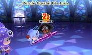 A Purple Crystal attacking a Mii.
