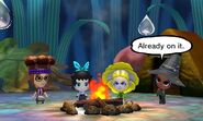 A Cool Mii chosen to Night Guard, during the Campfire event