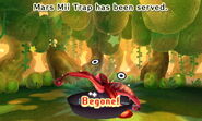 A Mars Mii Trap defeated by Monster Dinner.