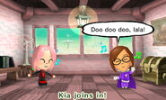 A Kind Mii joins in during the Singing event.