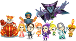 Official artwork of the Fab Fairies, among other major NPCs