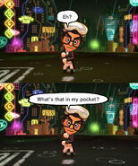 A Cautious Mii feeling something in his pocket