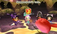 A Snapperpole attacking a Mii.