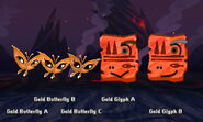Encountering two Gold Glyphs along with three Gold Butterflies.