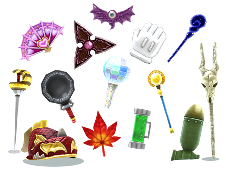 Miitopia Weapons